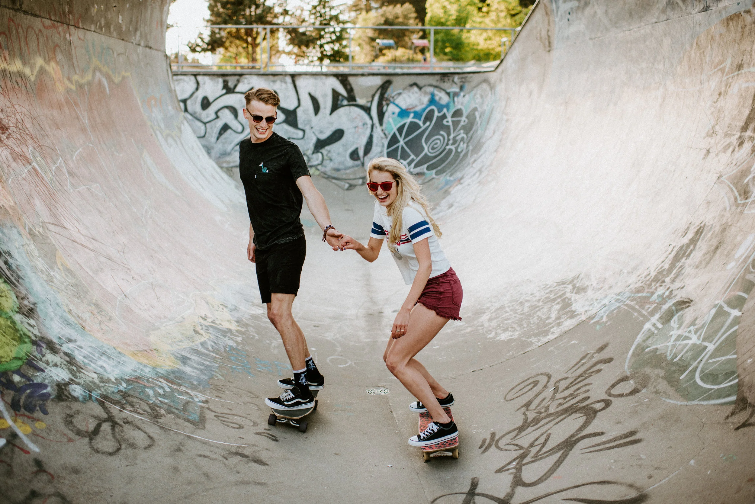 Bonsor Skatepark, an Urban Couple's Session // Rebecca + Mitchell