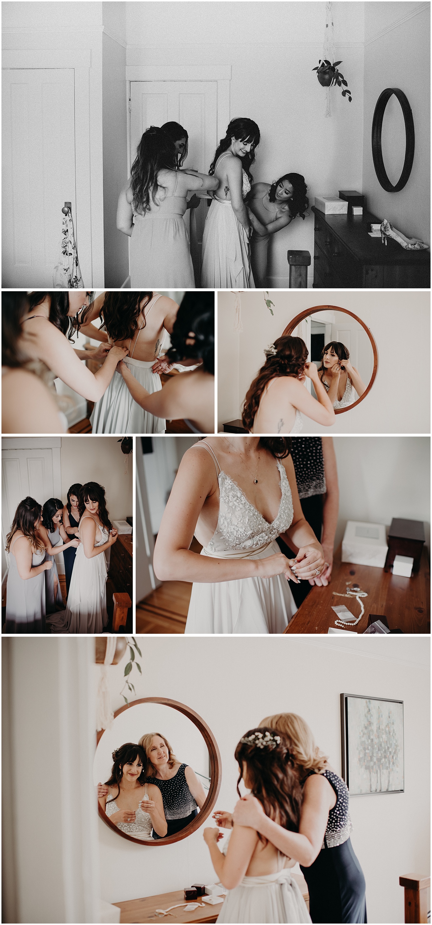 downtown vancouver apartment wedding getting ready photos