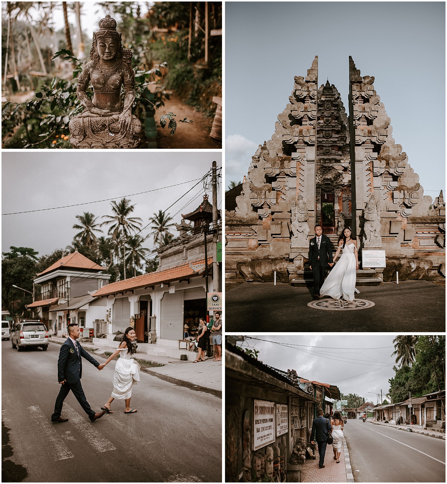Canadian Destination wedding in ubud bali temple photography