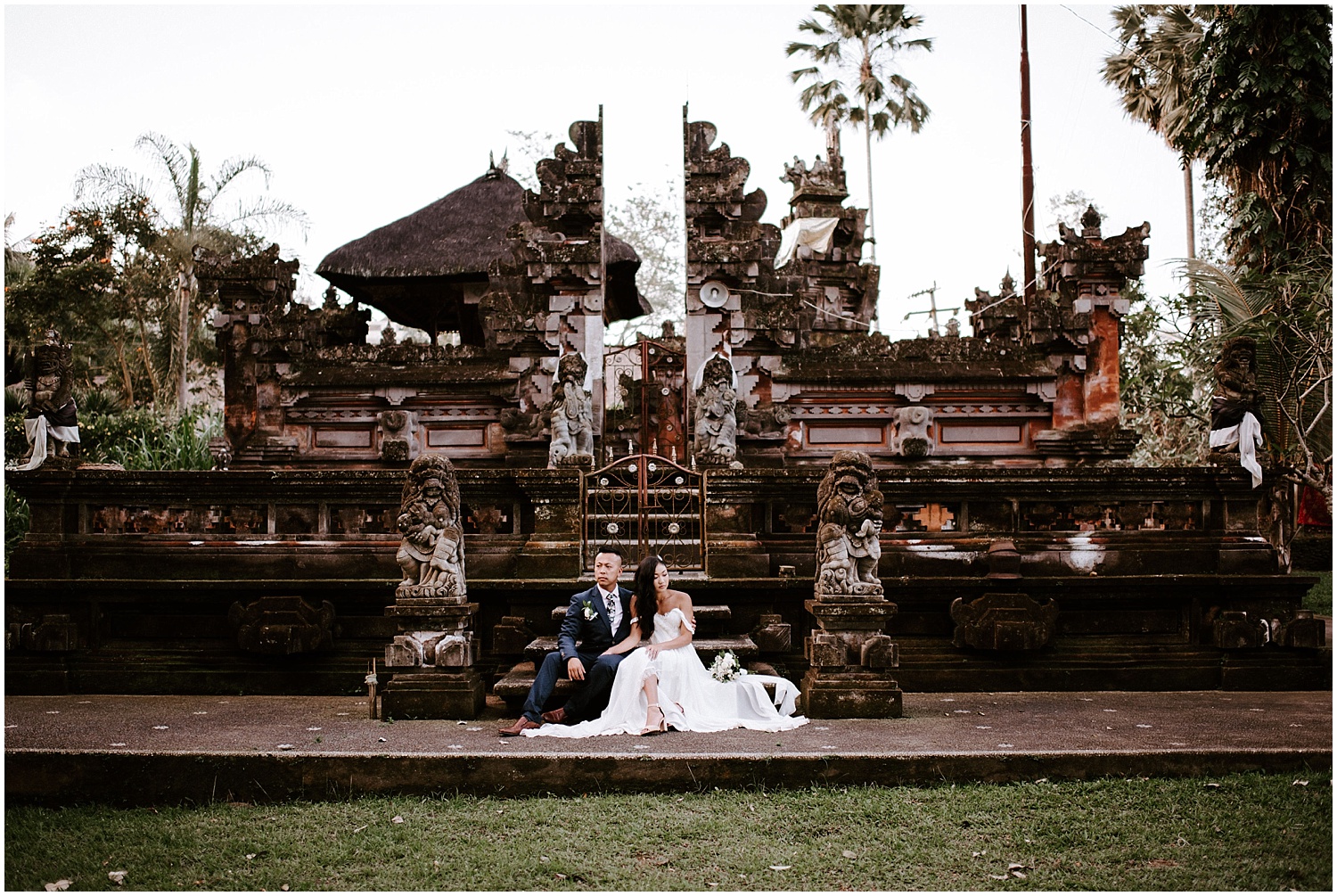 Ubud bali temple wedding photos canadian elopement