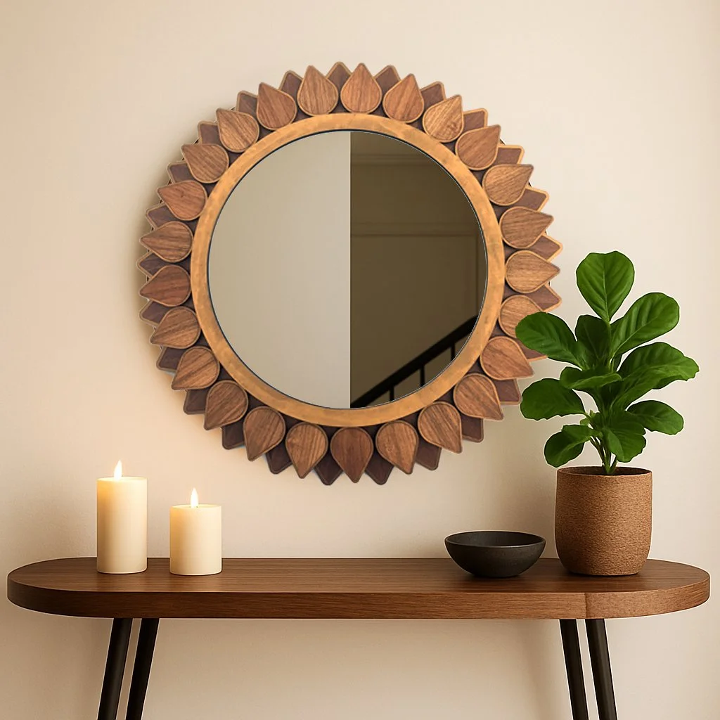 Round mirror, wall hanging mirror.jpg