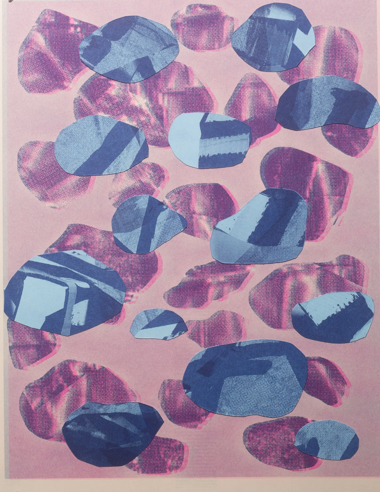 Untitled, 8.5x11", collage/risograph, 2018