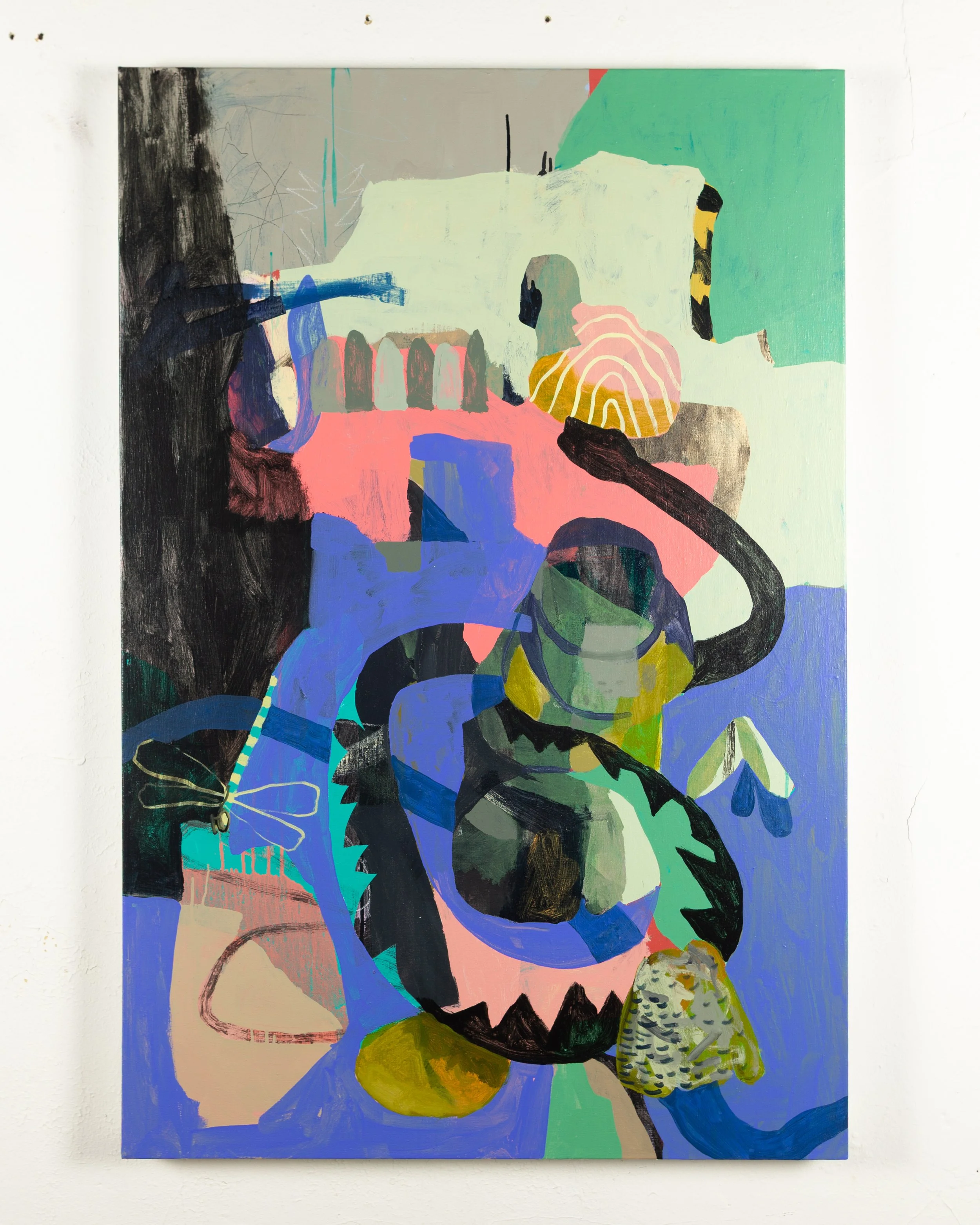 Sottobosco with Sulfur and Mercury, 2026, Acrylic on Linen 48 x 32in