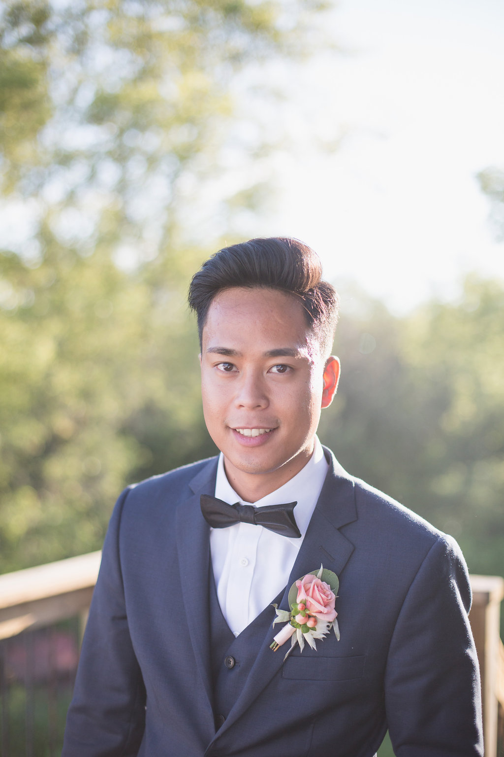 Peach Boutonniere - Winnipeg Wedding Flowers