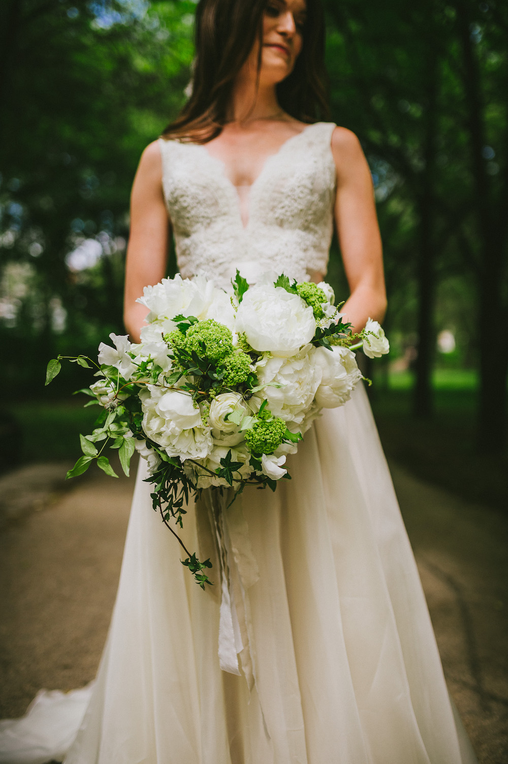 White Peony Wedding Flowers - Stone House Creative