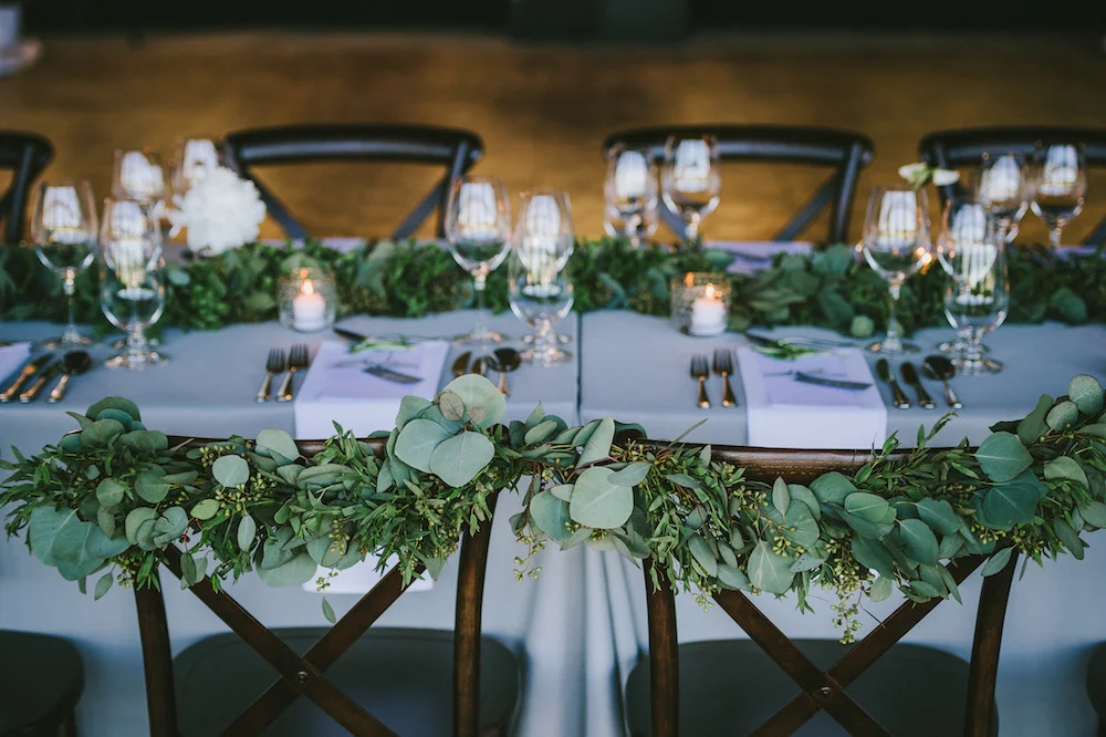 Bride and Groom Chair Swags - Eucalyptus Garland