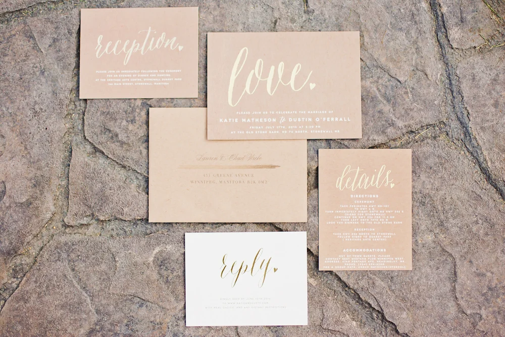 Rustic Wedding Invitations - Winnipeg Weddings