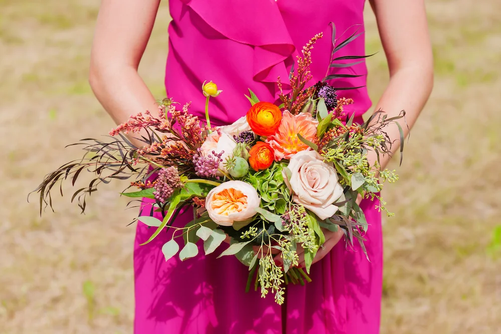 Citrus Wedding Flowers - Stone House Creative