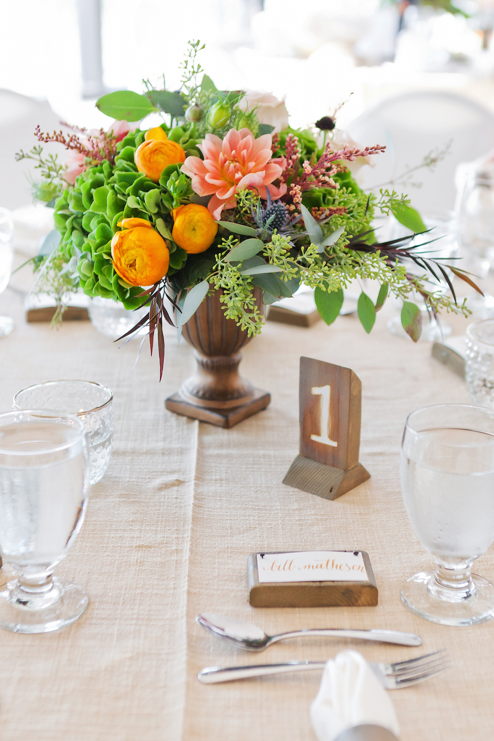 Metallic Wedding Ideas - Colourful Wedding Centrepiece - Stone House Creative