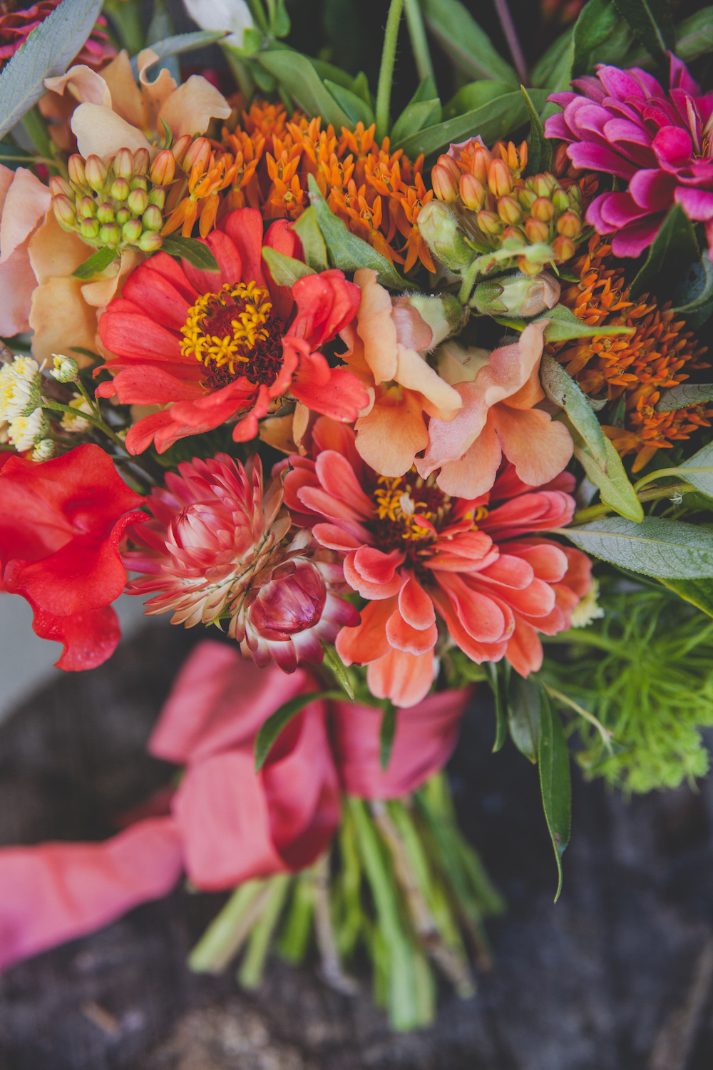 Coral Wedding Flowers - Summer Wedding Bouquet