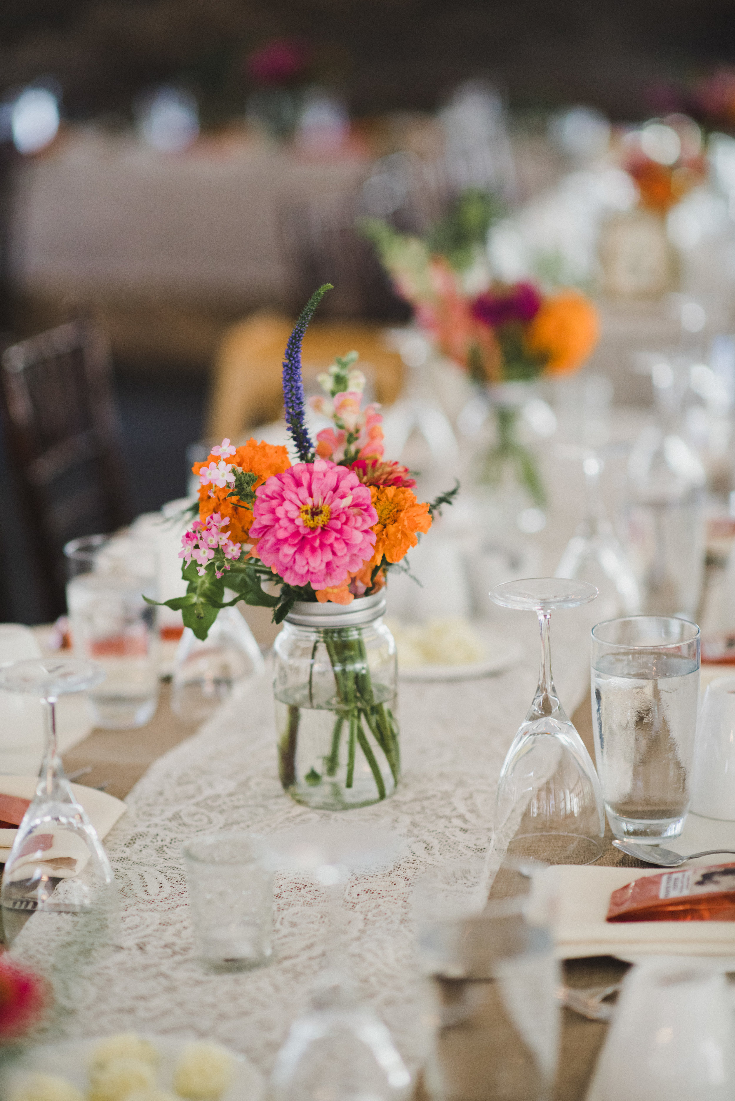 Colourful Wedding Flowers - Stone House Creative