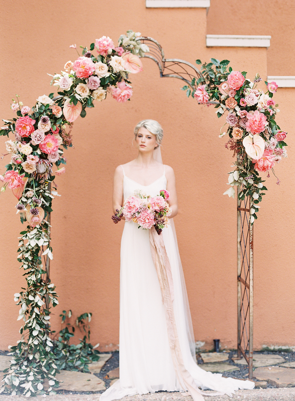 Pink Peony Wedding Ceremony Flowers - Wedding Florist in Winnipeg