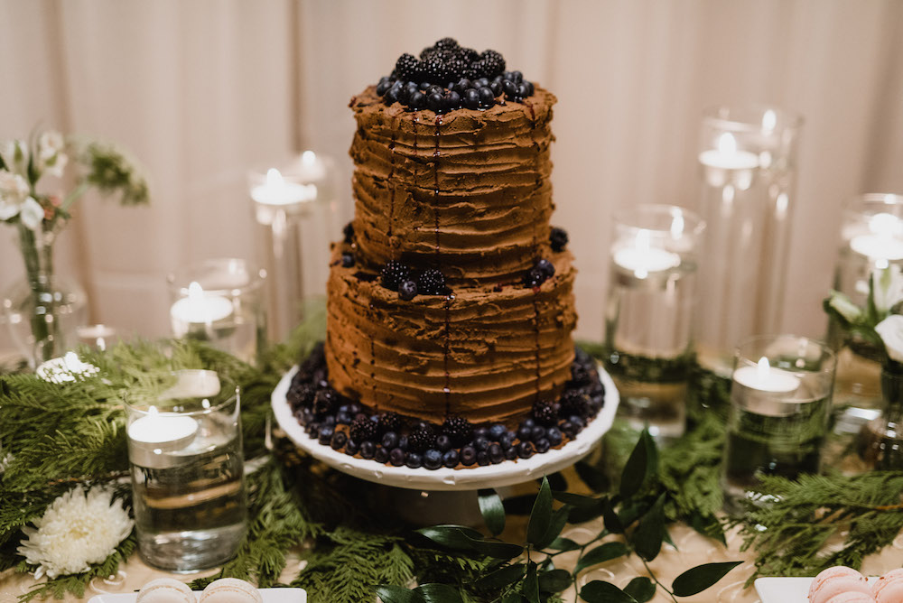 Chocolate Wedding Cake - Winter Wedding IDeas