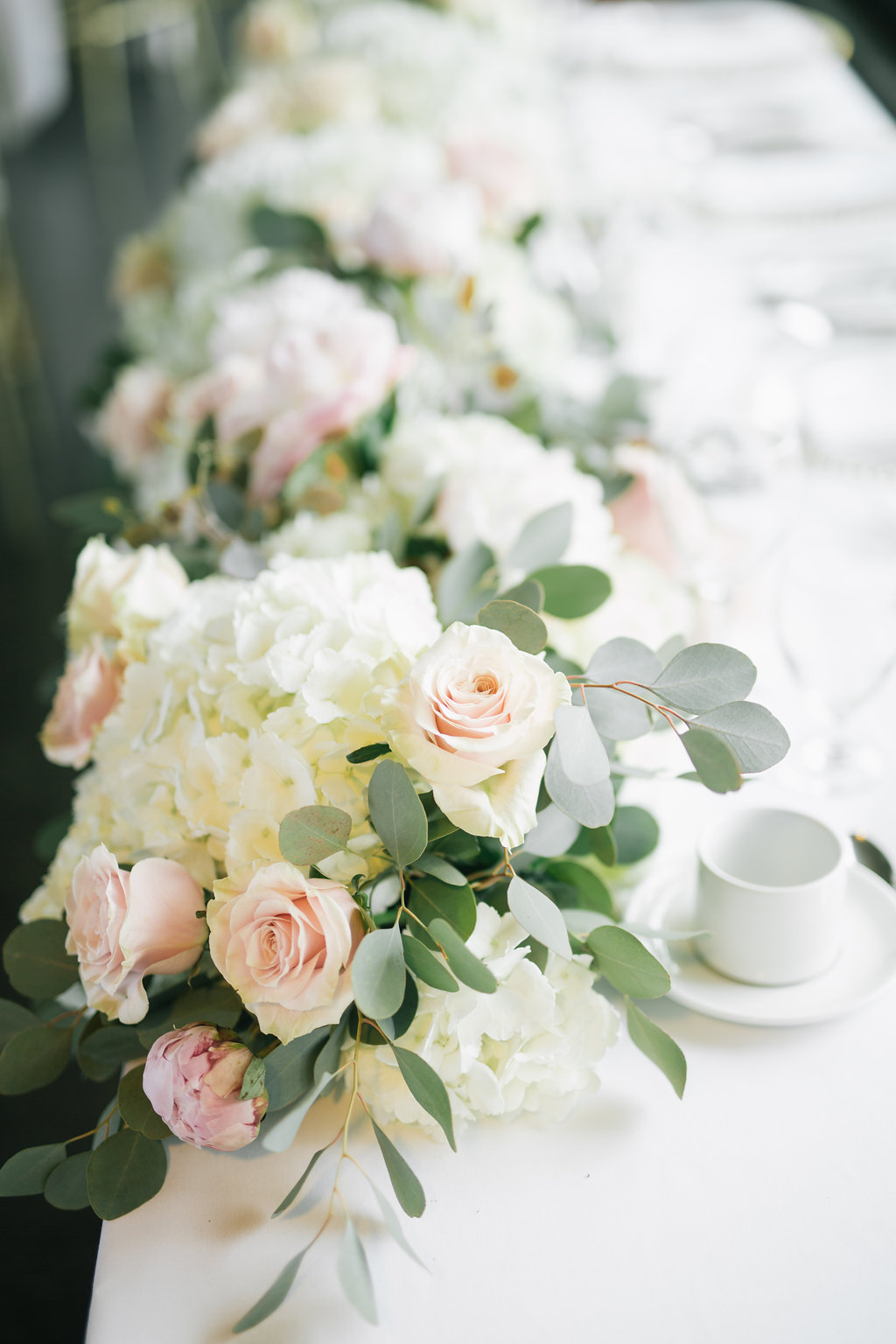 Hydrangea and Peony Garland - Wedding Flower Ideas
