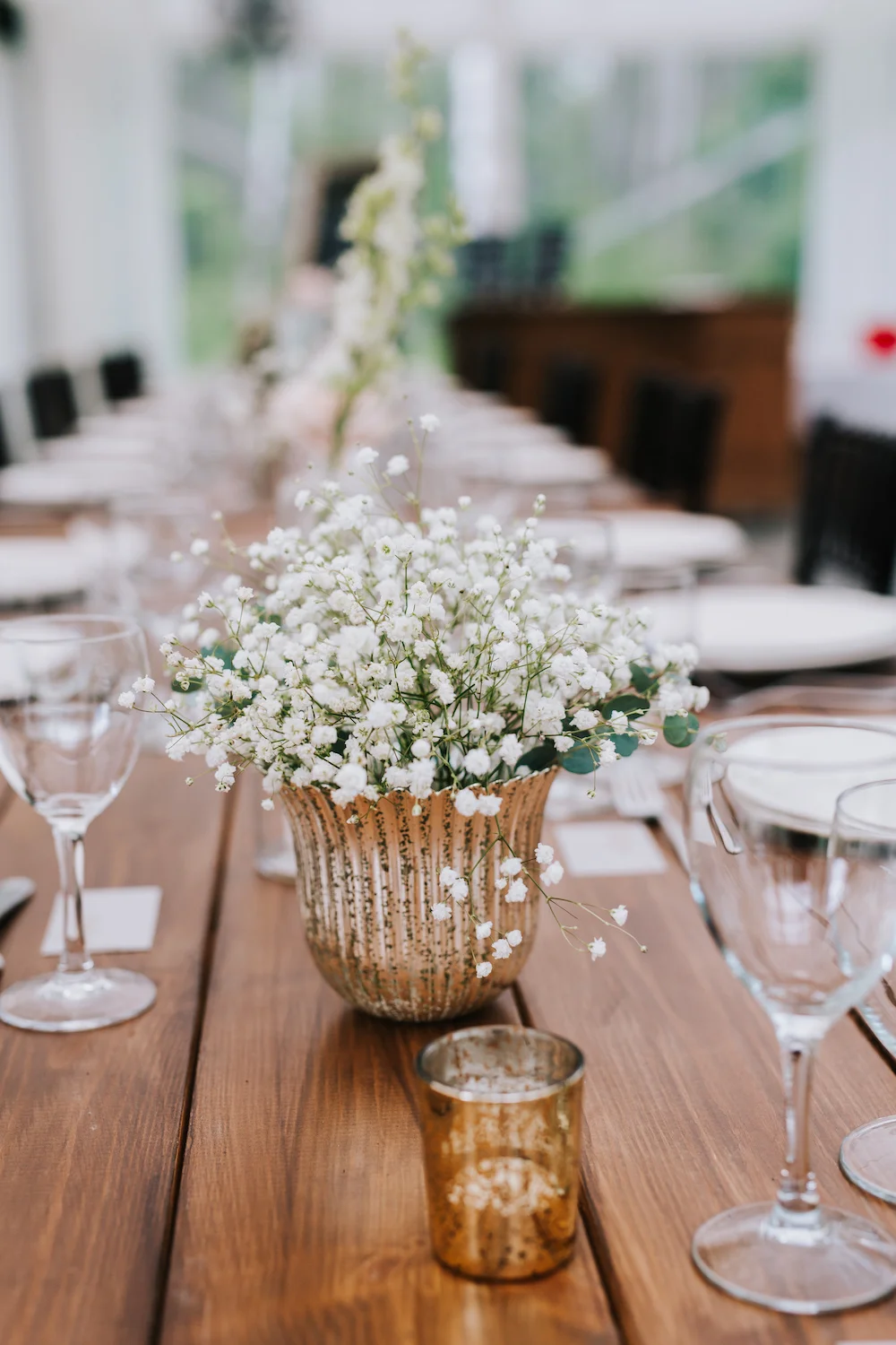 Baby's Breath Centerpiece - Winnipeg Wedding Flowers