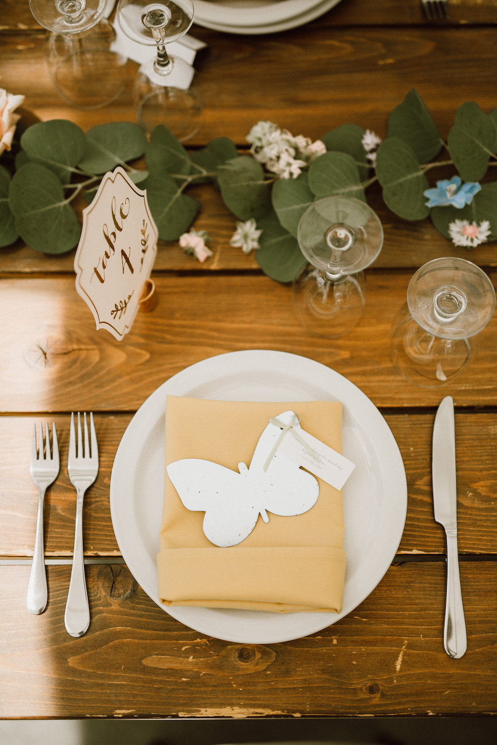 Whimsical Wedding Reception Decor - Farmhouse Table Wedding