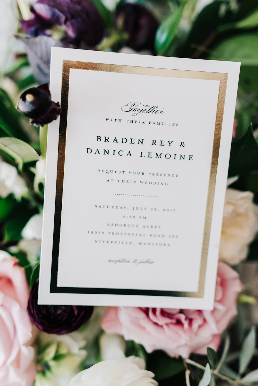 Gold, Blush and Purple Wedding - Wedding Flower Ideas