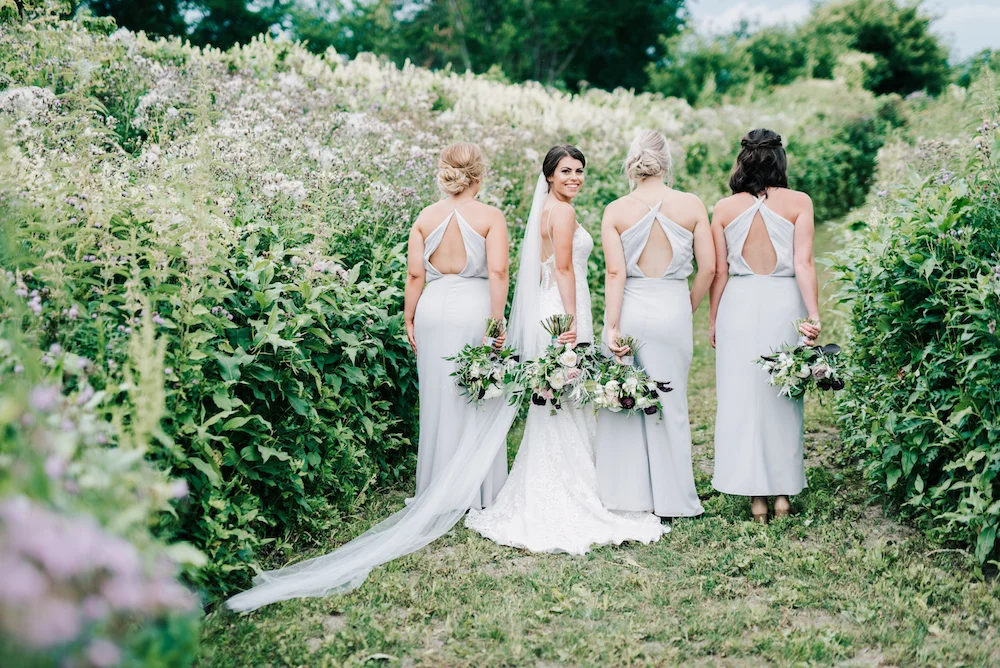 Grey Bridesmaid Dresses - Winnipeg Wedding Florist