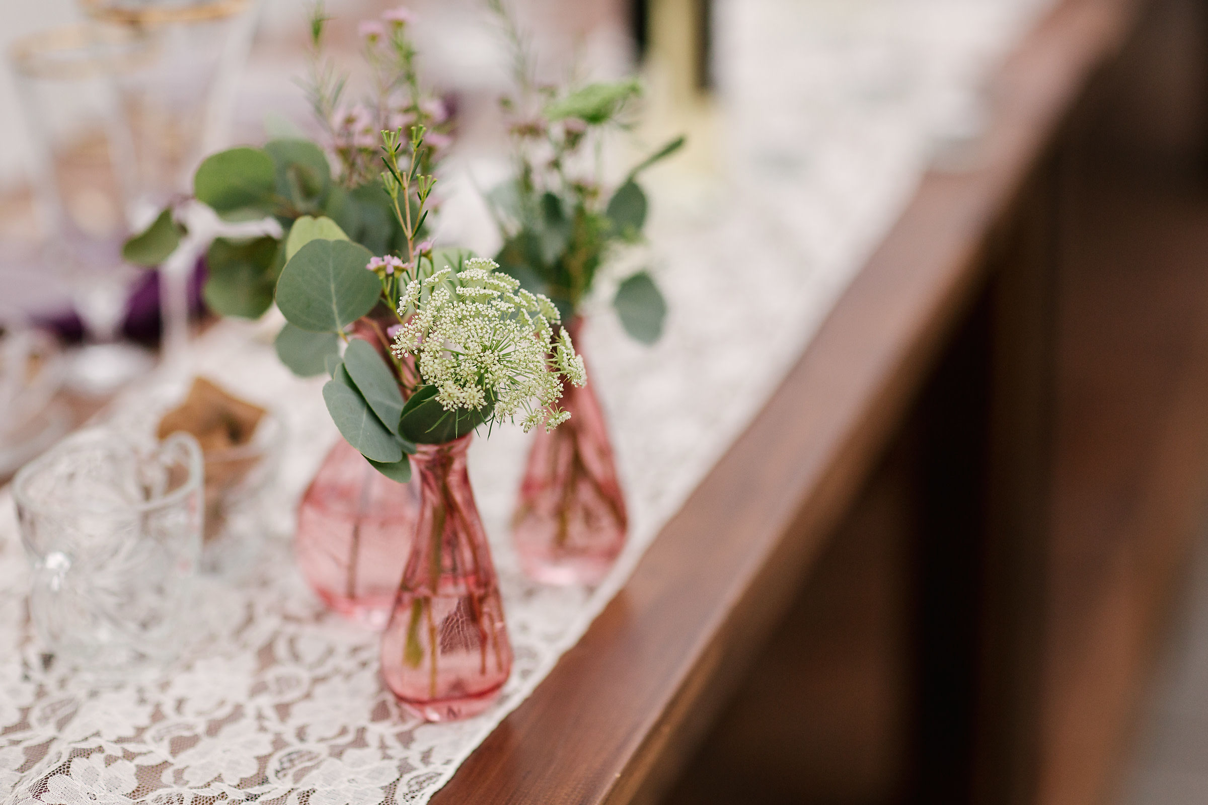 Stem Vase Wedding Decor - Inexpensive Wedding Flowers