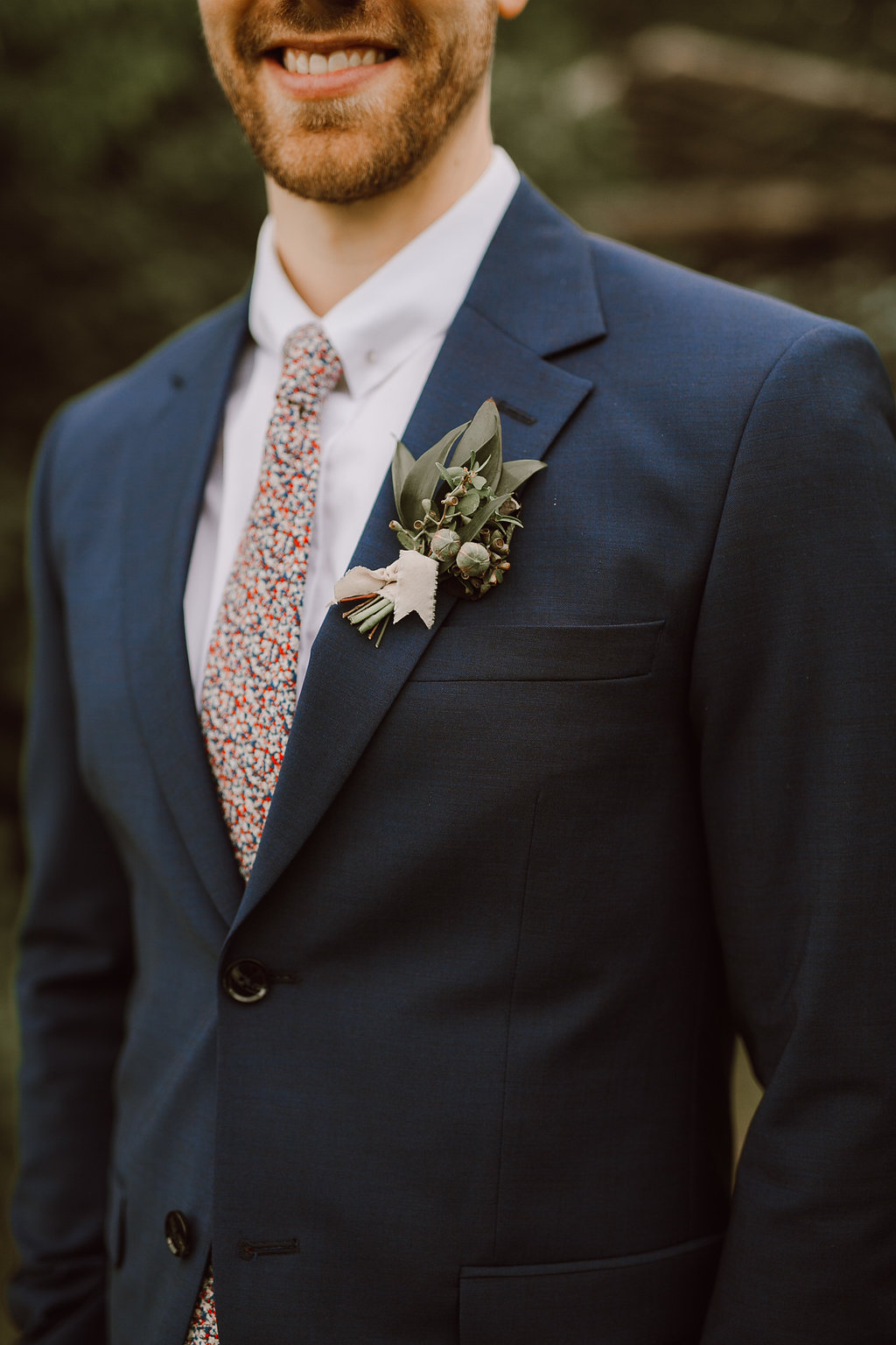 Textured Greenery Boutonnieres - Wedding Flower Inspiration
