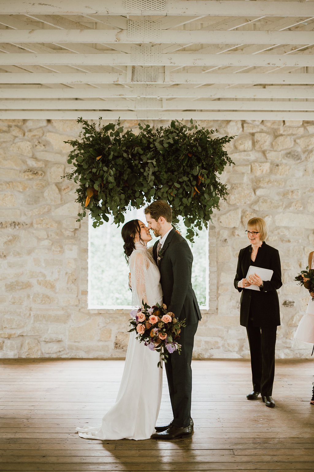 Hanging Greenery Wedding Backdrop - Weddings at Cielo's Garden