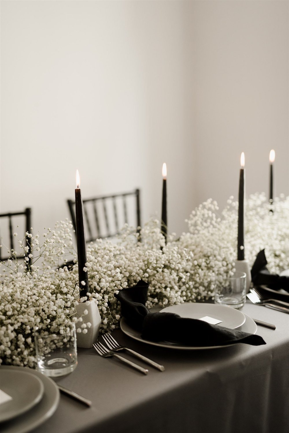 Moody And Modern Monochromatic Wedding Inspiration Winnipeg Wedding Florist Stone House Creative