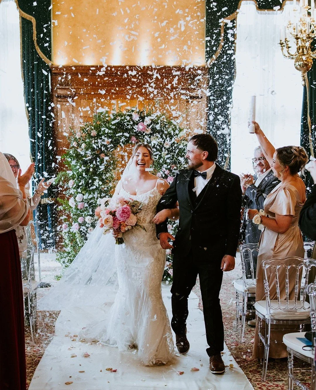 A quick look at Anne and Bruce's modern, romantic wedding aesthetic from springtime, with fluffy peonies, touches of juicy coral ranunculus to amp up the pastel pinks, and of course, confetti canons to end the ceremony!⁠
⁠
We could not have imagined 