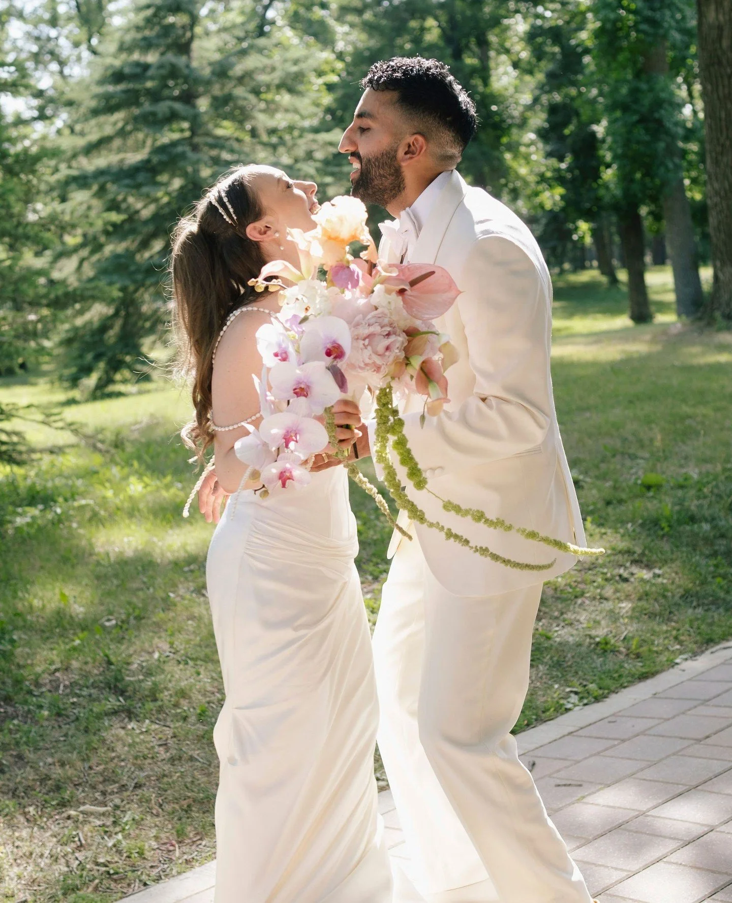 The most joyful couple I've ever seen, with one of my favourite bouquets I've ever made ✨ ⁠
⁠
Photo: @joelandjustyna⁠
@kairachardais @tanvirdeol ⁠
⁠
#WinnipegWedding #WinnipegFlorist #WeddingBouquet #LuxuryWeddingFlorals