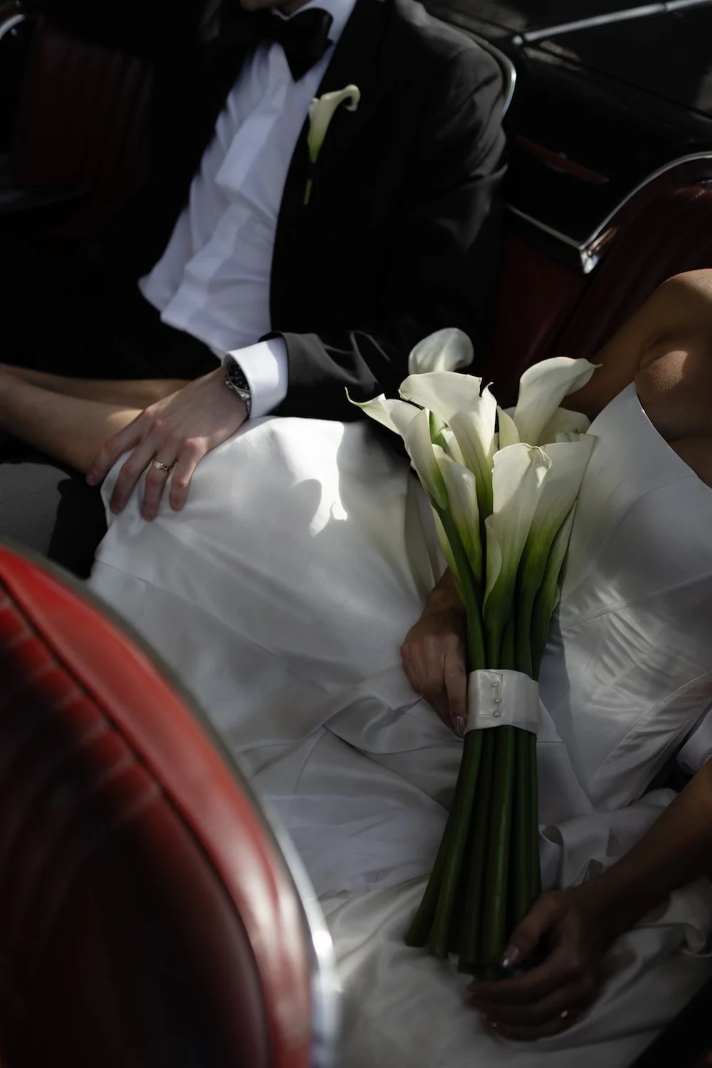 Winnipeg Wedding Portraits in Luxury Car
