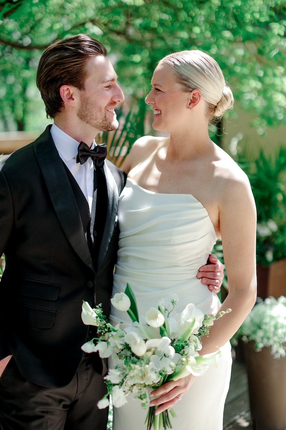 Modern Meets Classic White Wedding Flowers at SMITH