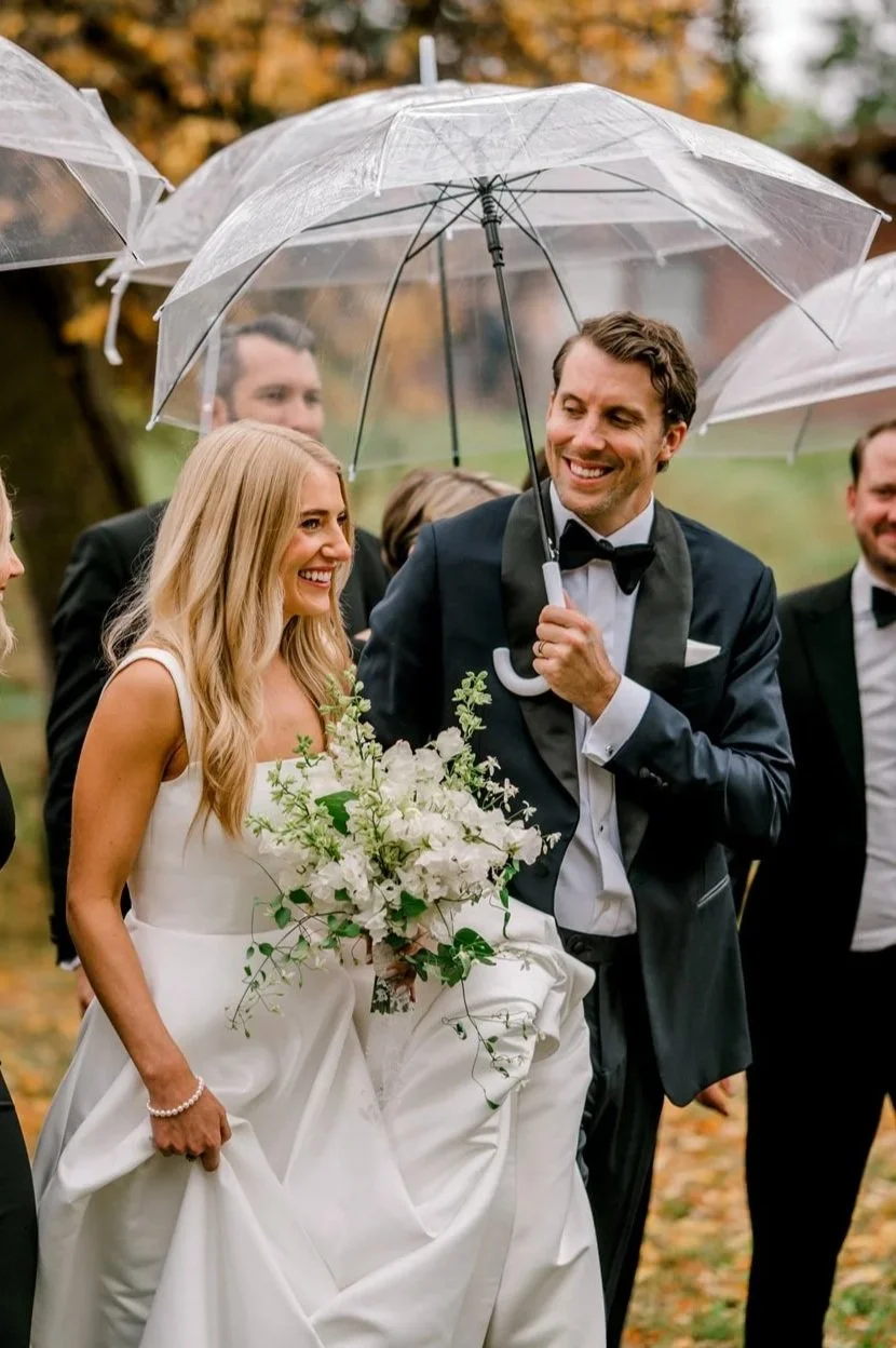White Bridal Bouquet with Floaty Textures