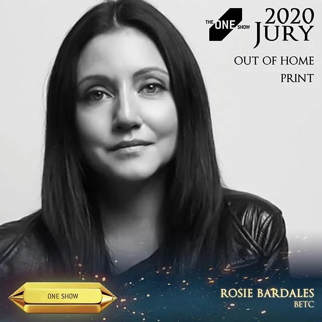 Happy to announce our CCO, Rosie Bardales, will be a judge at this years  One Show. If you haven&rsquo;t entered yet there&rsquo;s still time #osawards