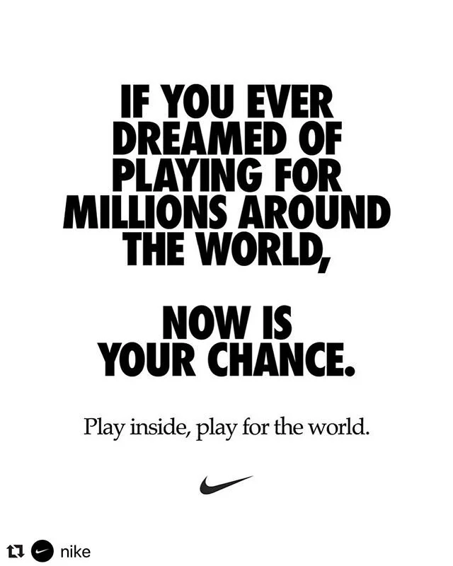 🙌🏼 @nike #playinside #playfortheworld