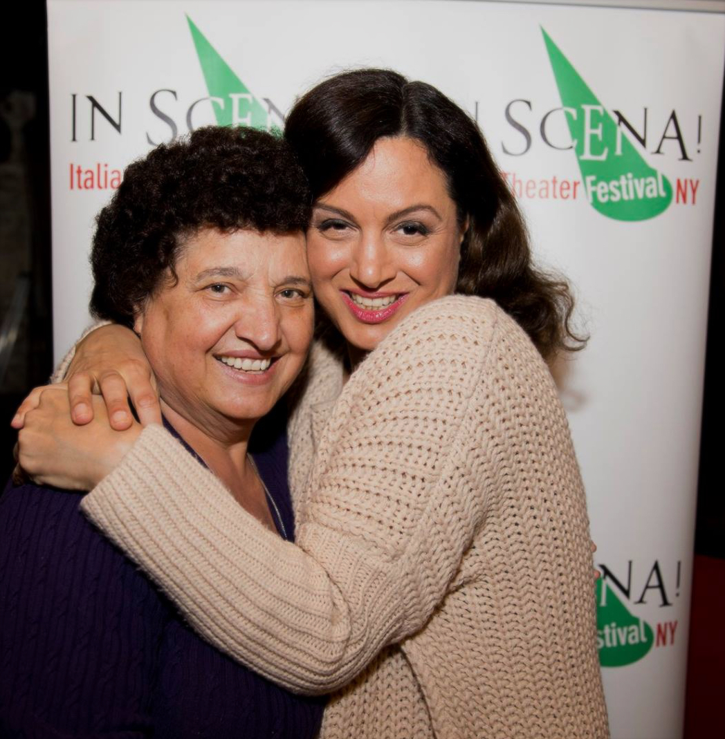 Lucia Grillo with mother at Cherry Lane Theater Opening