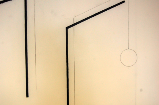 ’Untitled -study for sculpture (1)’ (DETAIL) Oiled fabriano paper (motor oil), pencil and graphite.