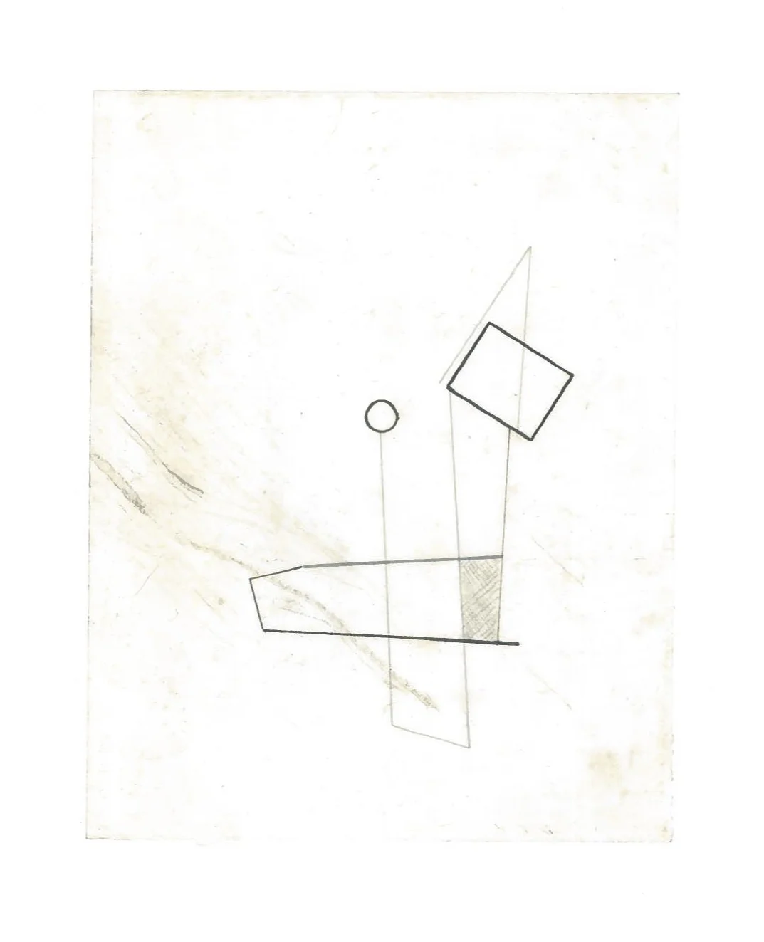 Sequential Architecture (the city, observations 34B) Pencil on oiled fabriano paper 140mm x 180mm NY, December 2013