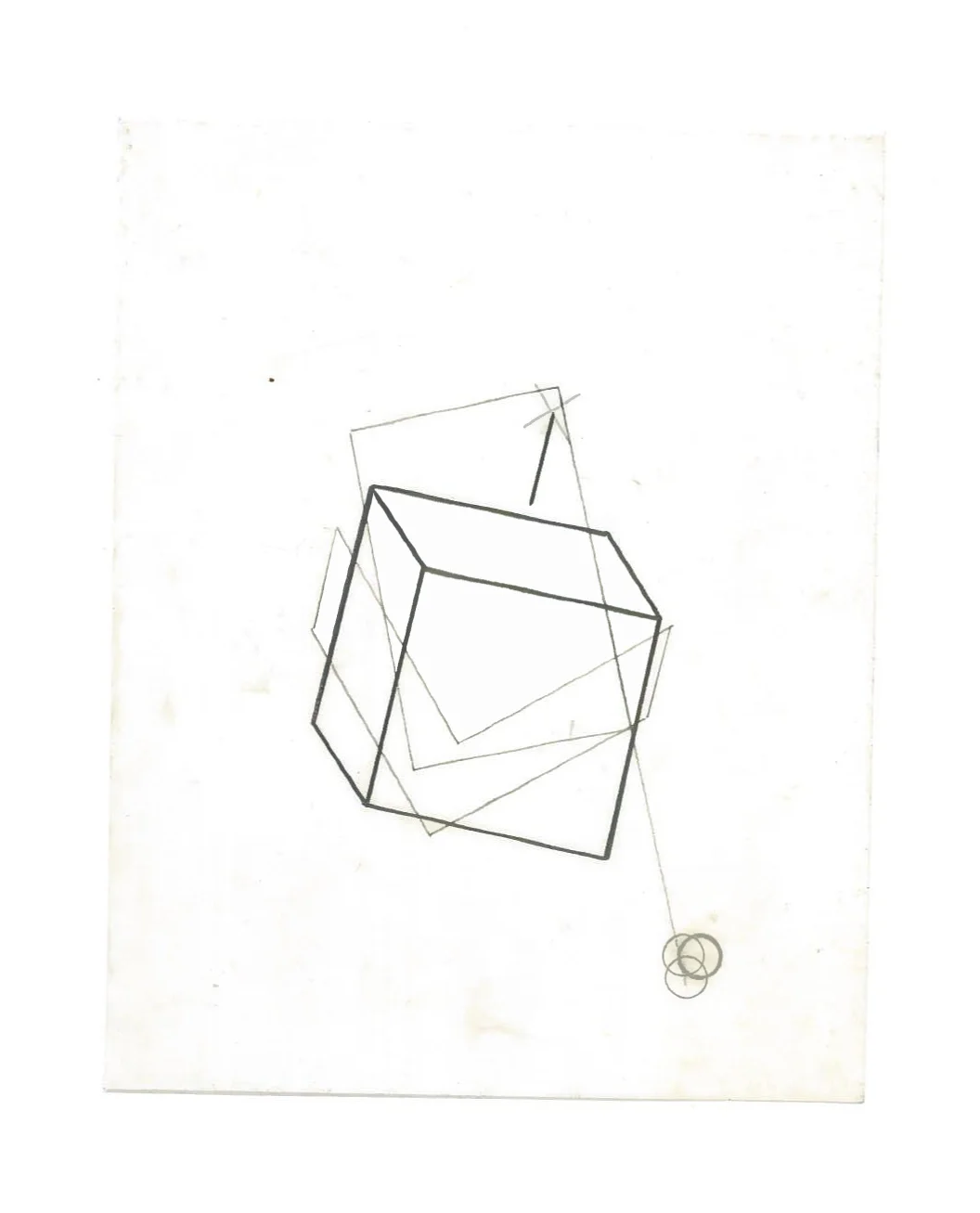 Sequential Architecture (the city, observations 34B) Pencil on oiled fabriano paper 140mm x 180mm NY, December 2013