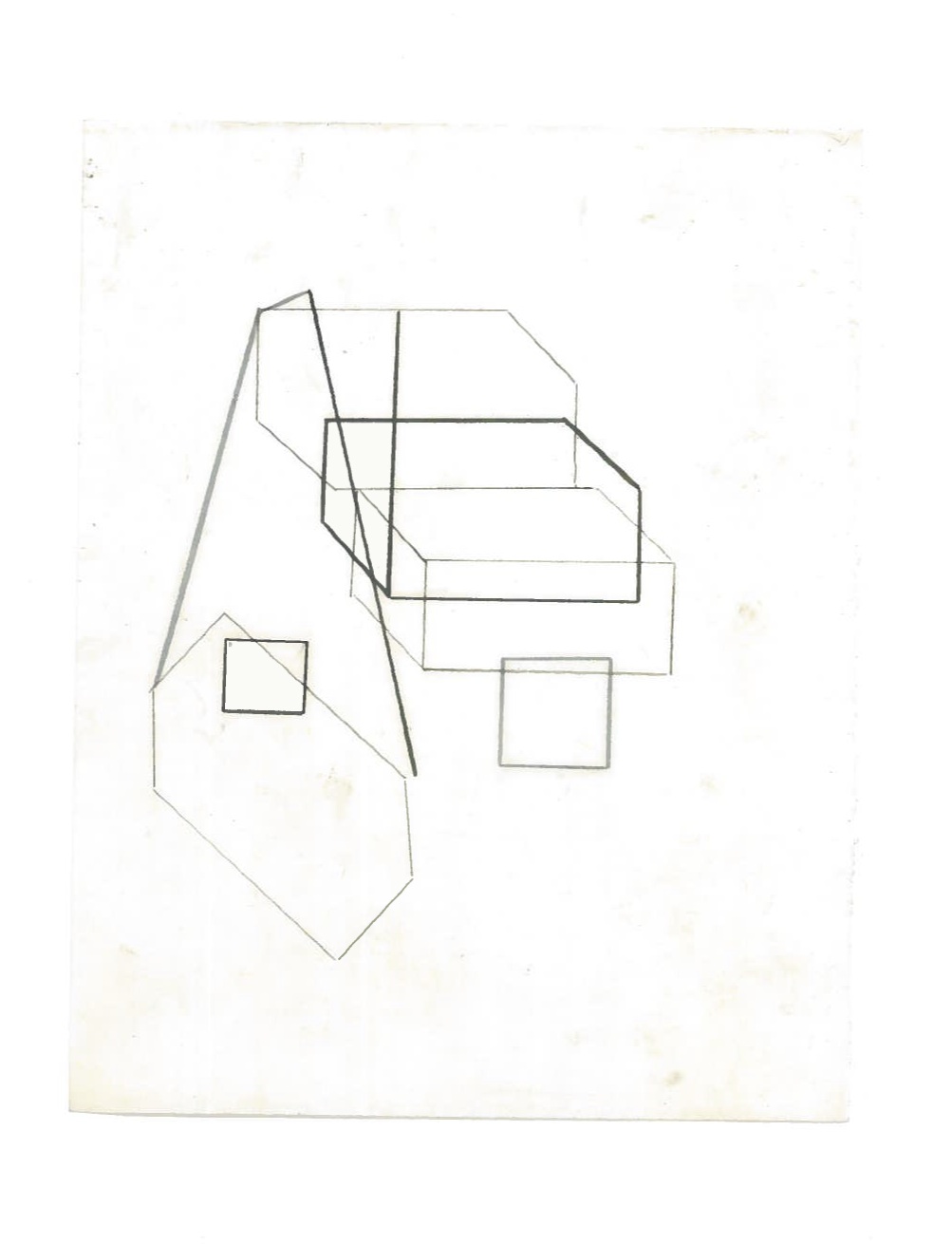 Growth Probabilities (the city, observations 36A)  Pencil on oiled fabriano paper  140mm x 180mm  NY, December 2013