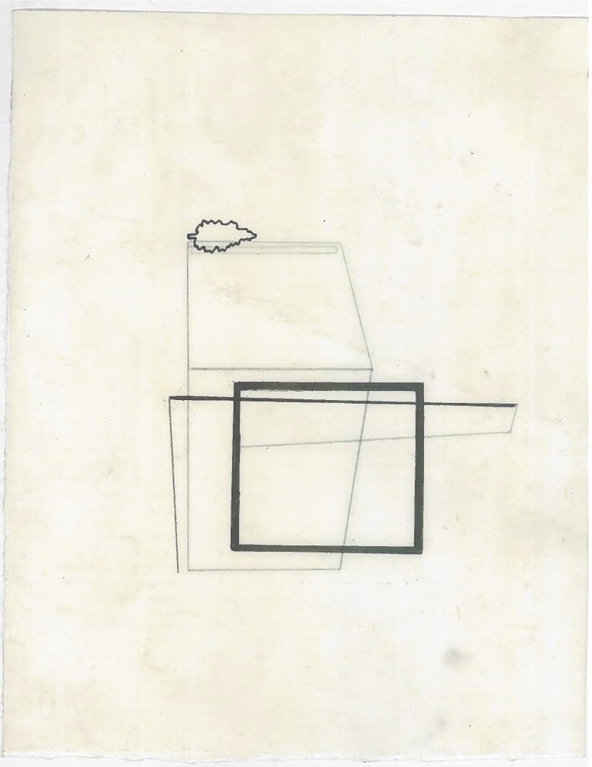 Architecture in transit (the city, observations 26A)  Pencil on oiled fabriano paper  140mm x 180mm  December 2013