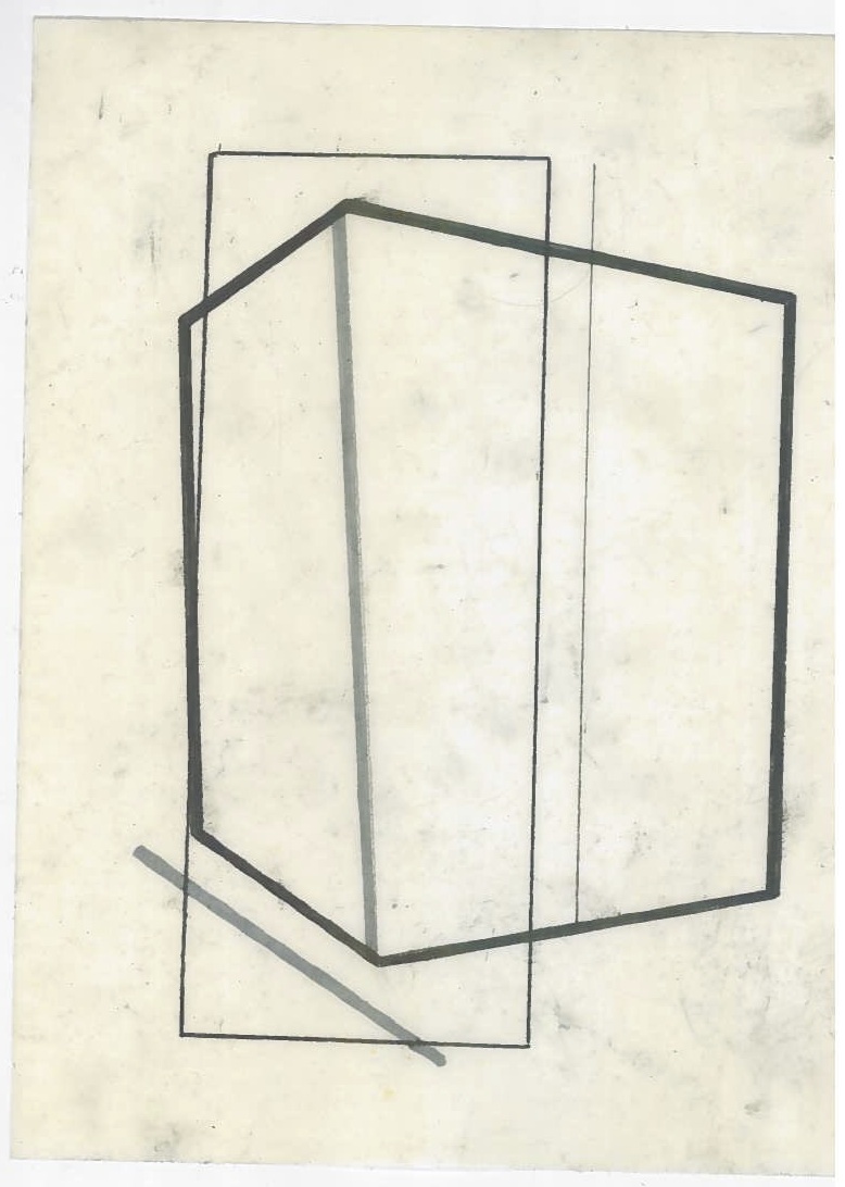 Architecture in transit (the city, observations 24A)  Pencil on oiled fabriano paper  140mm x 180mm  December 2013