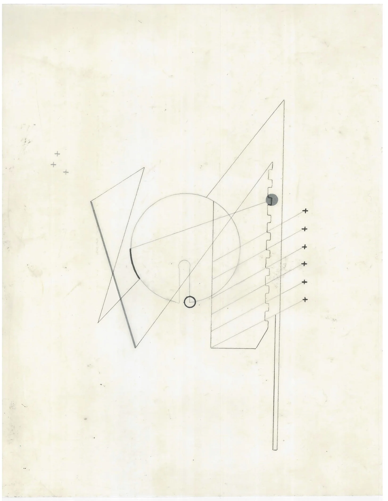 Untitled (the city, observations 21A) Pencil on oiled fabriano paper 279mm x 216mm December 2013