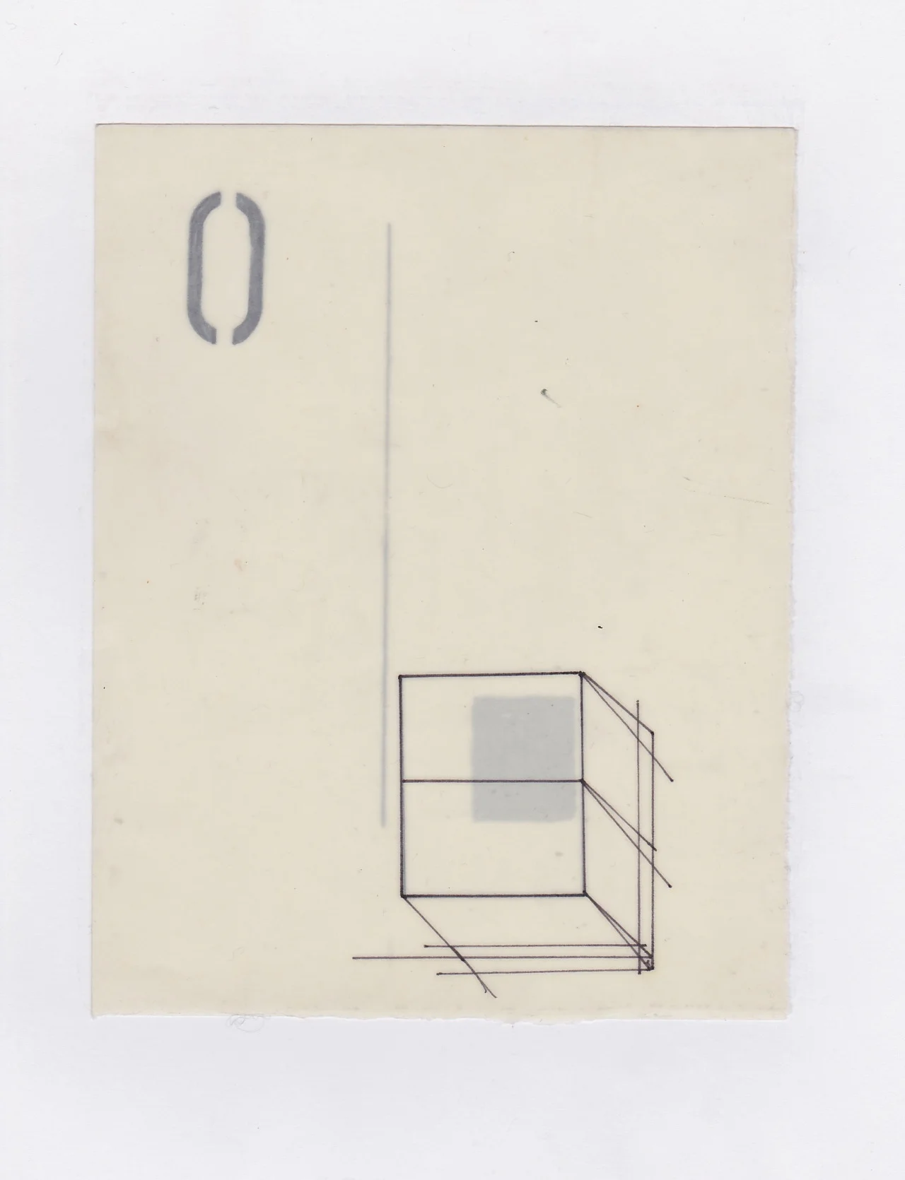 Untitled (the city, observations 12) Pencil on layered(x2) oiled fabriano paper. 140mm x 180mm December 2013.
