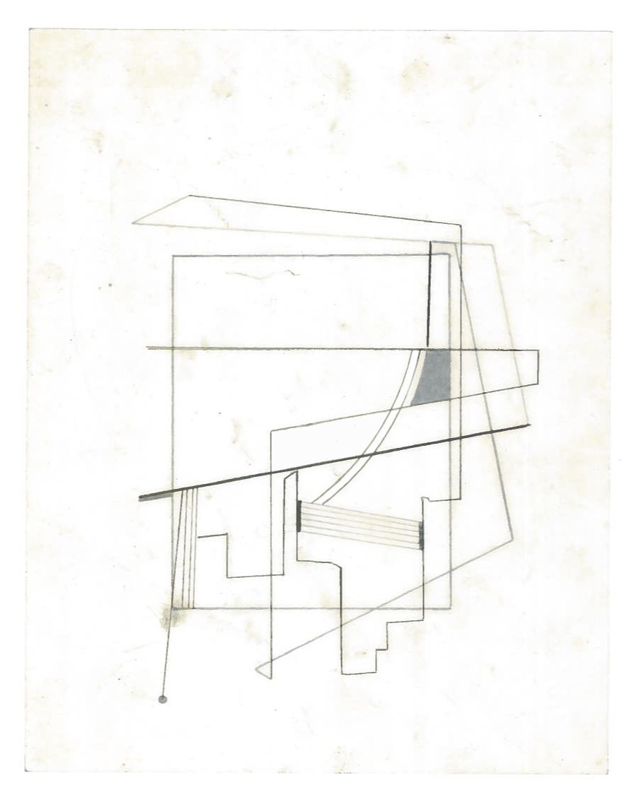 Sequential Architecture (the city, observations 28A)  Pencil on oiled fabriano paper  140mm x 180mm  NY, December 2013