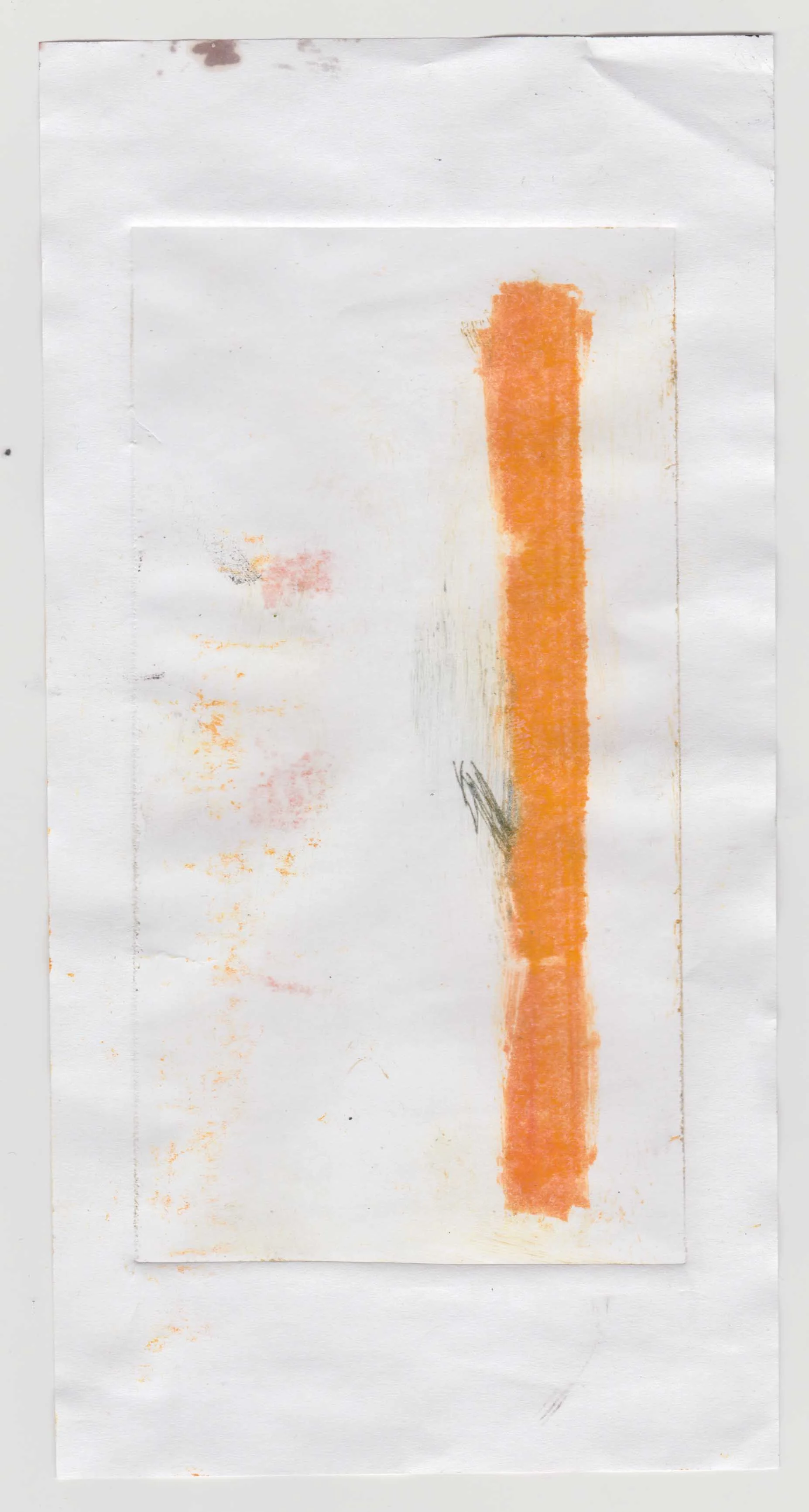 (Yellow Thursday) Found etching plate on paper // March 2018