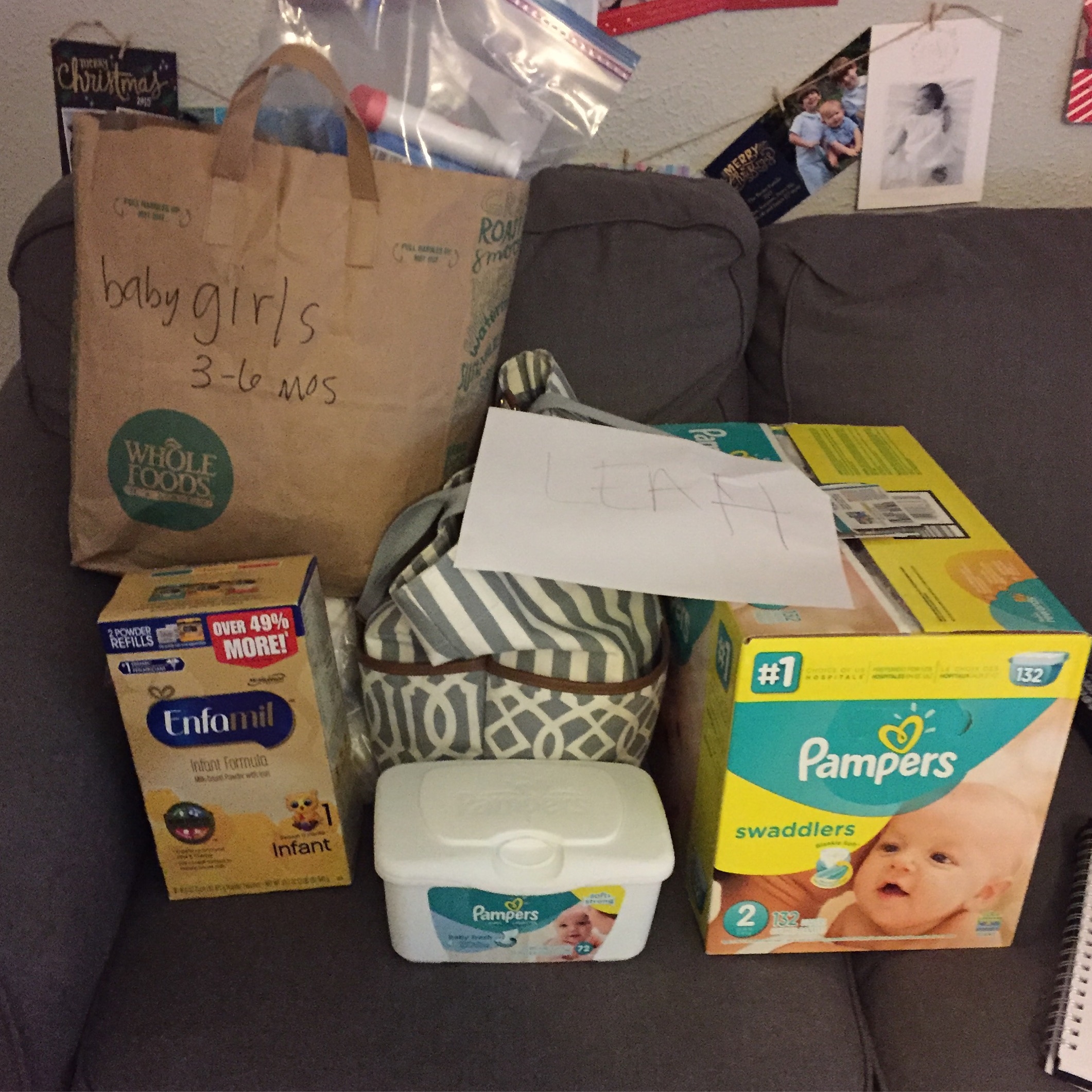 Just one of the deliveries we made. This was for a single mom with a newborn who lost everything in the flood. 