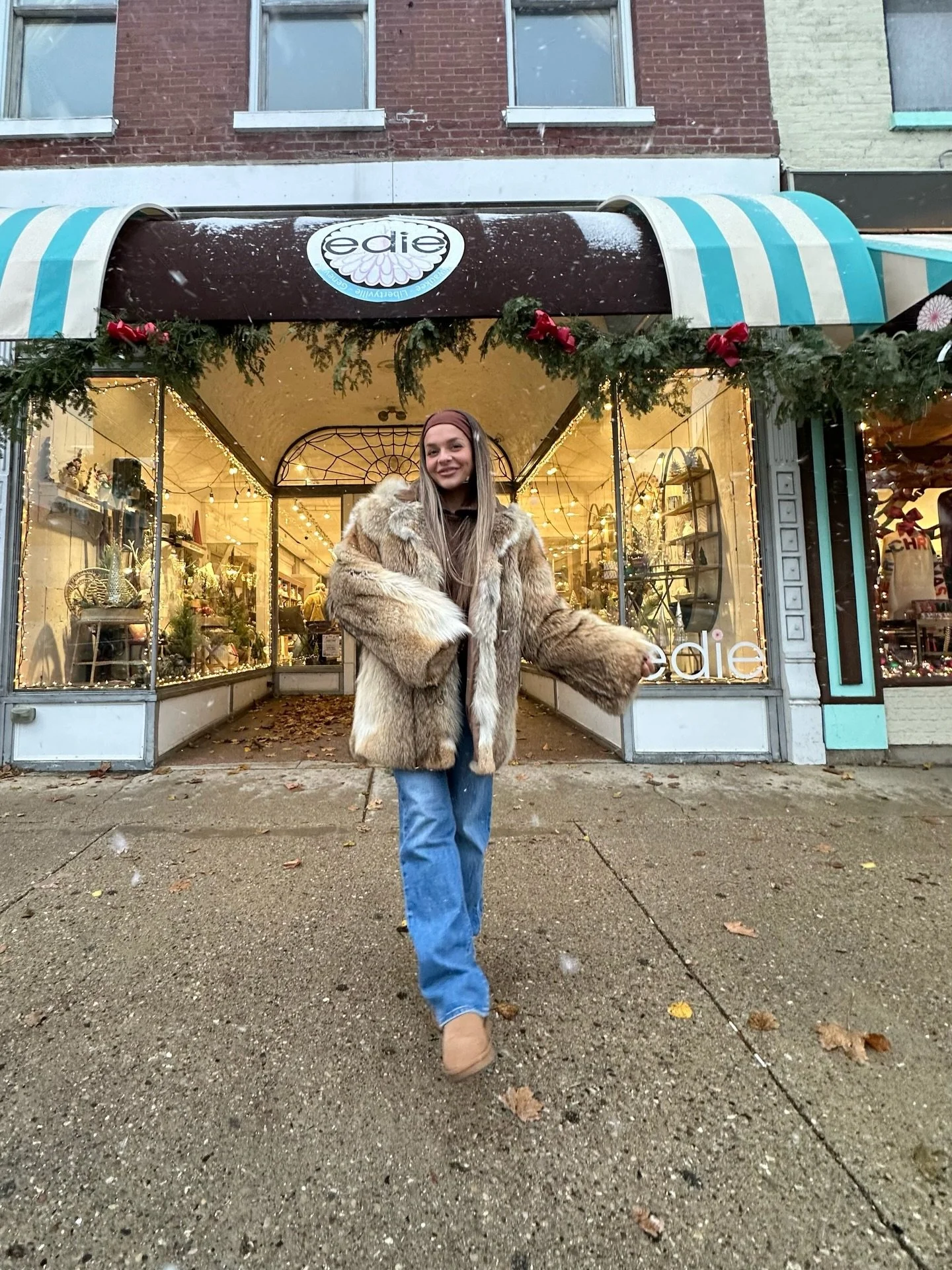 caught between a cheese curd pull and a classic wisconsin whiteout ❄️