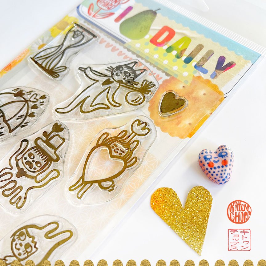Cute Tarot Journaling Clear Stamps by Kittenchops - 5 sheets