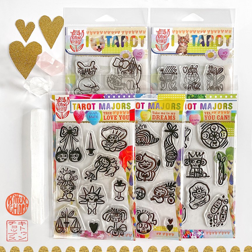 Tarot journal stamps, Tarot bujo stamps, Tarot Stationery