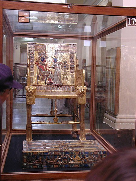 Golden throne of King Tutankhamun