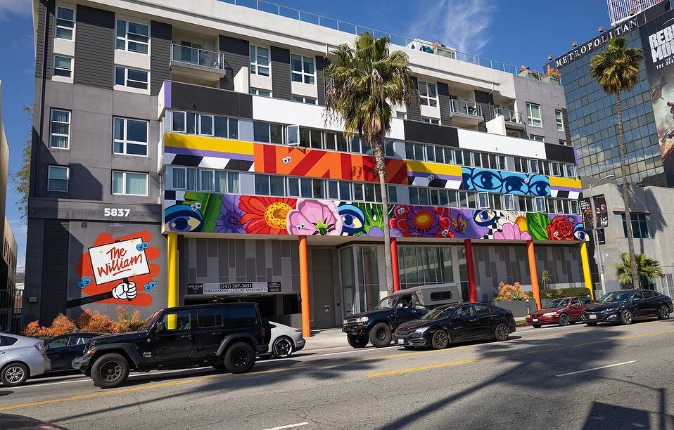 Color is energy! The completed work for The William on Sunset Blvd in Hollywood. 🥳 Commissioned by @winstarprops with Art Direction from @haus_of_meeshie.